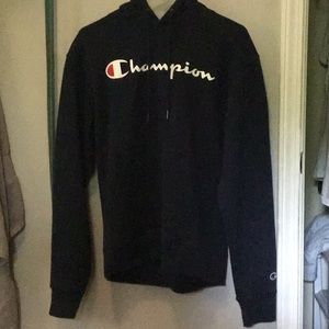 Champion navy blue hoodie (small men’s)